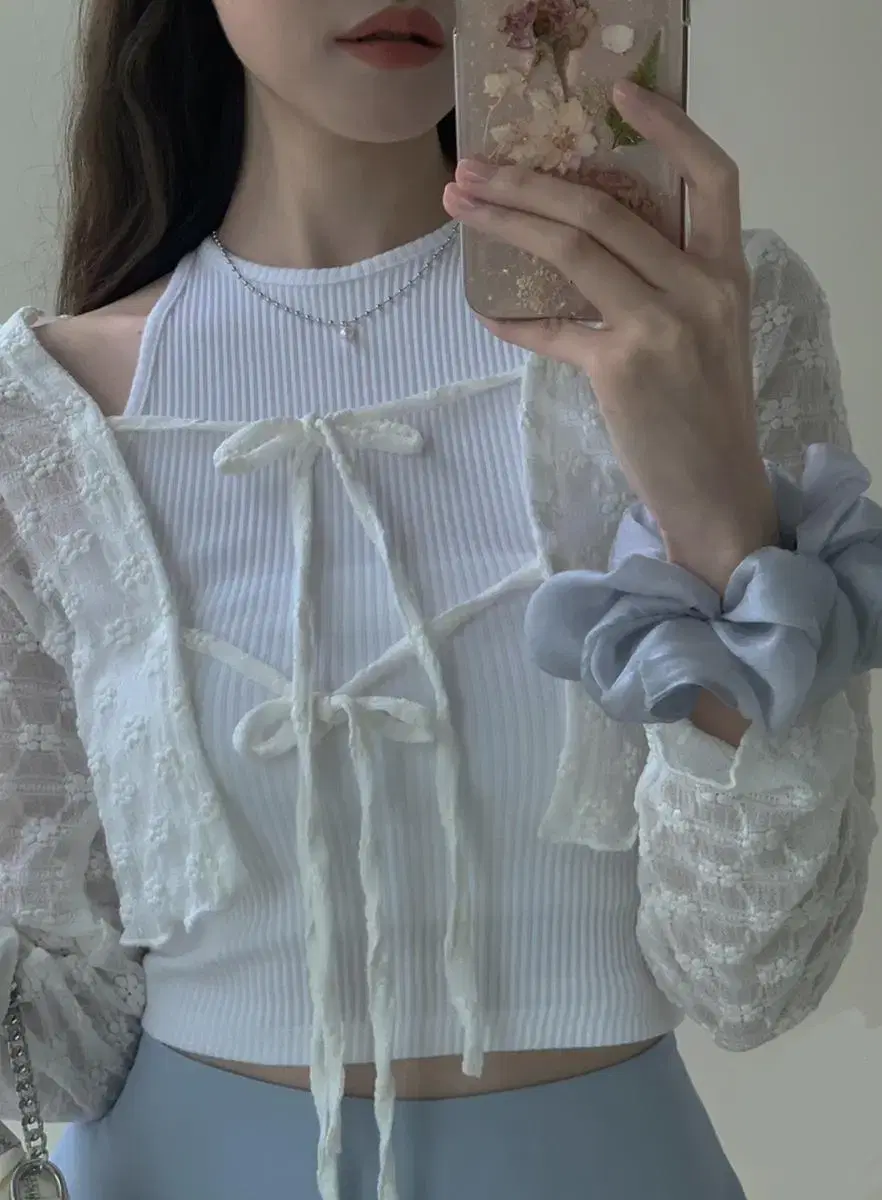 팜므뮤즈 lace cardigan 가디건